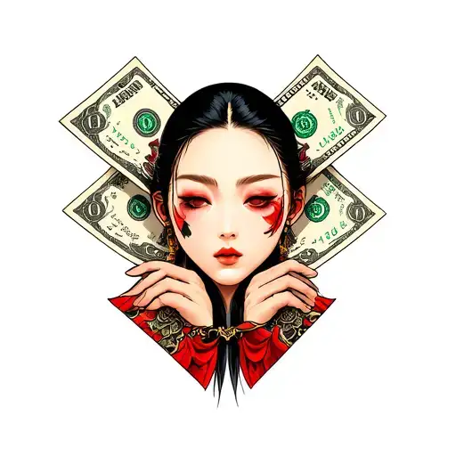 2 Faced Angle Holding Money