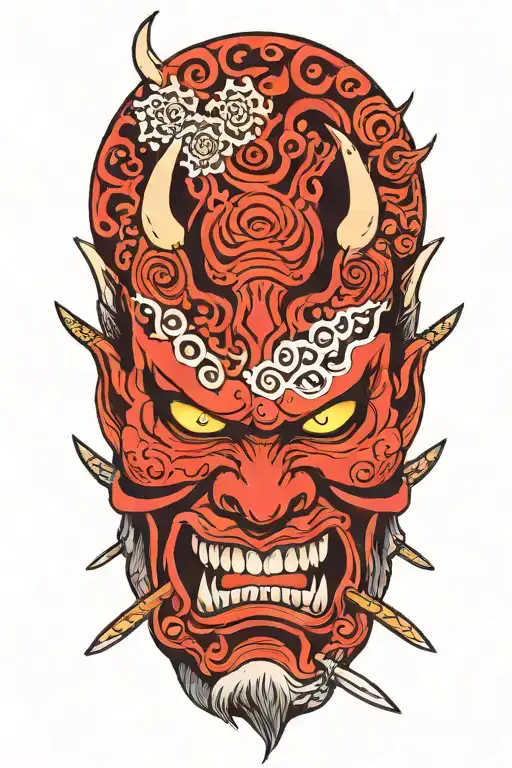 Oni Mask With Katana