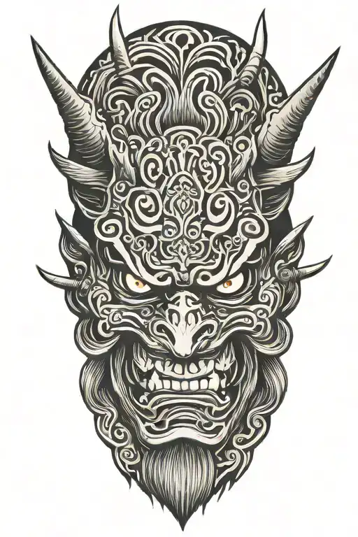 Oni Mask With Katana