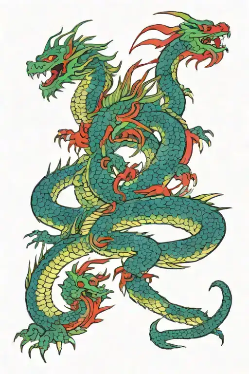 Tall Green Red Blue Dragon Without Arms And Legs That Looks Like Keanu Reeves