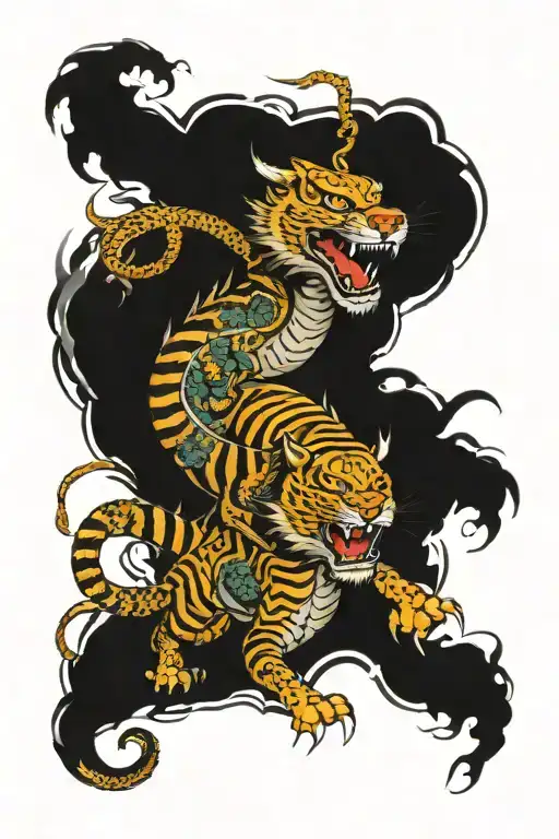 Dragon Fighting Tiger