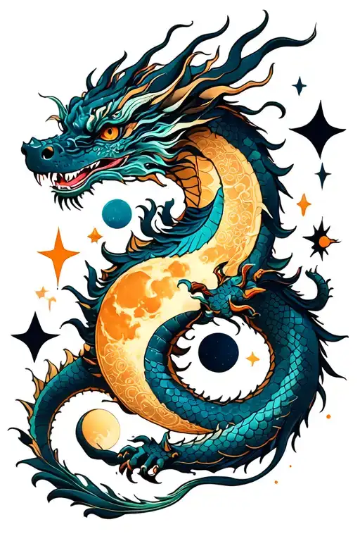 Dragon Moon Phases And Stars