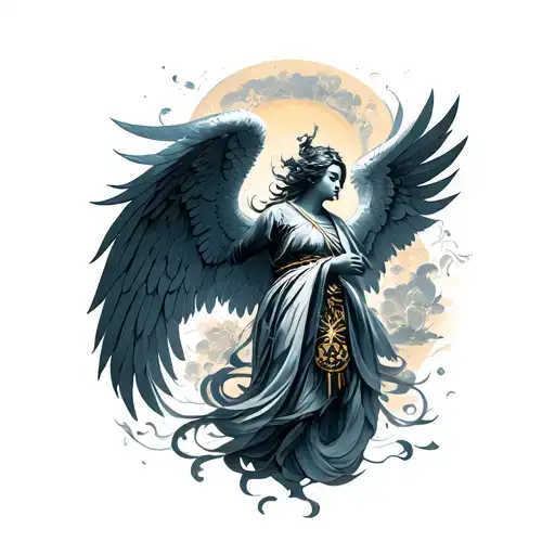 Chronos Sculpture Dynamic Angel