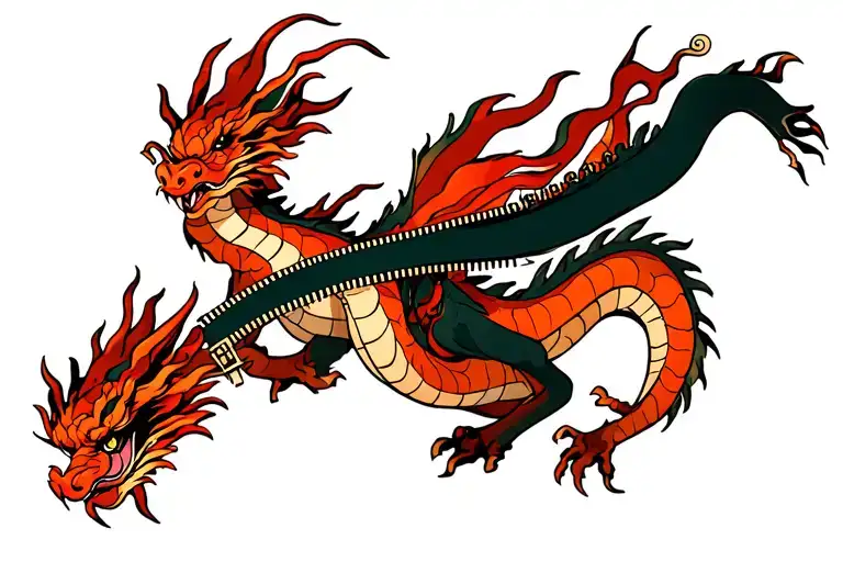 Zipper And Dragon Flying