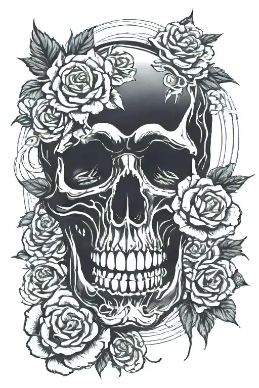Skull And Roses Growing