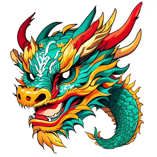 Dragon And Oni Mask