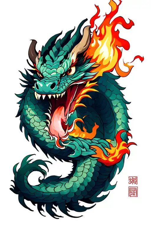 Yakuza Dragon Breathing Fire