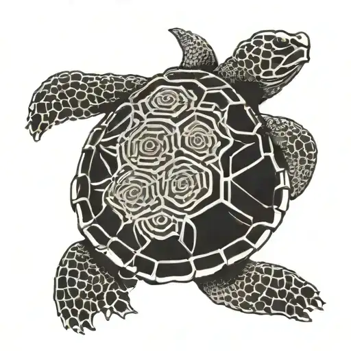 Turtle With Sacred Geometry