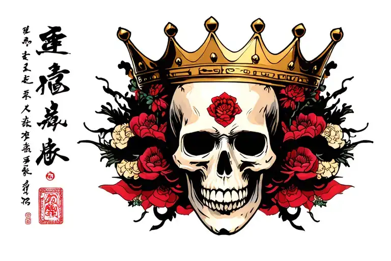 Skull Wearing A Crown