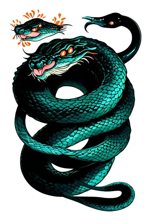 Barspoon And Snake Coiled