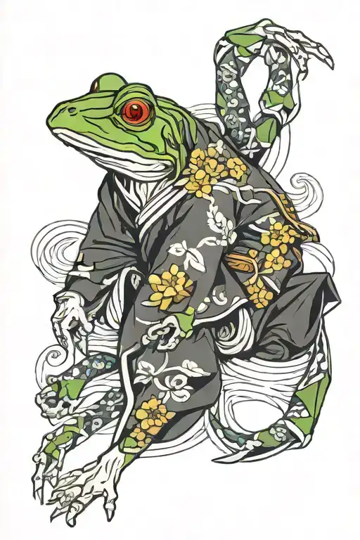 Samurai Frog Folding Origami Crane