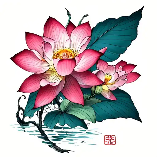 Dove Orchid And Lotus