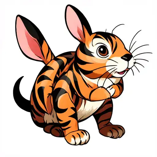 Tigger Hunting A Rabbit
