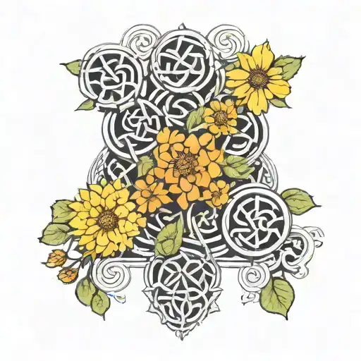 Celtic Ai Machine Surrounded By Dandelions