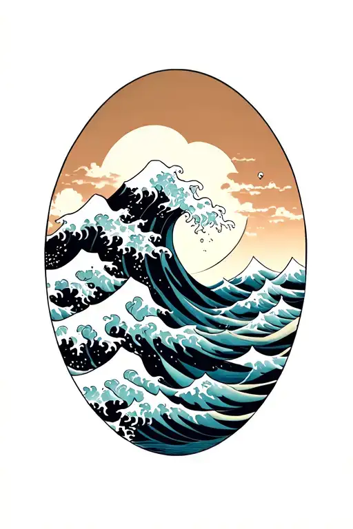 Water Waves Crashing Mountain Peak