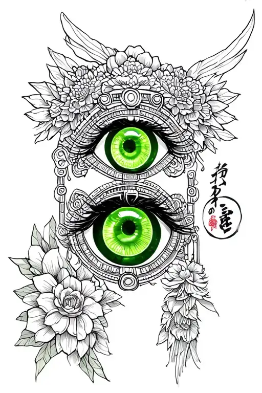 Mayan Priestess Green Eyes