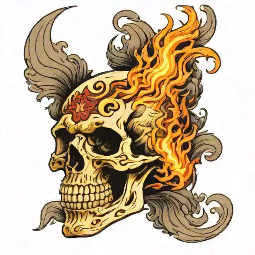 Skull And Fire