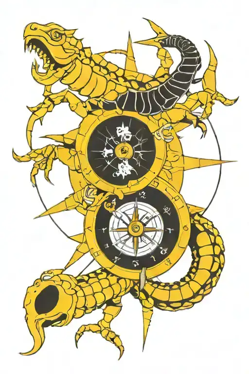 Posaidon God Compass Steering Wheel Scorpion