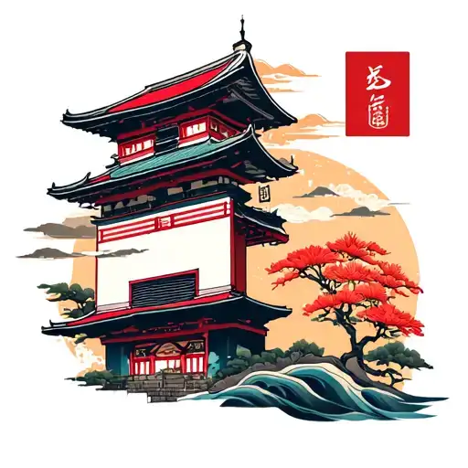 Japan Tower Tatto Inspired
