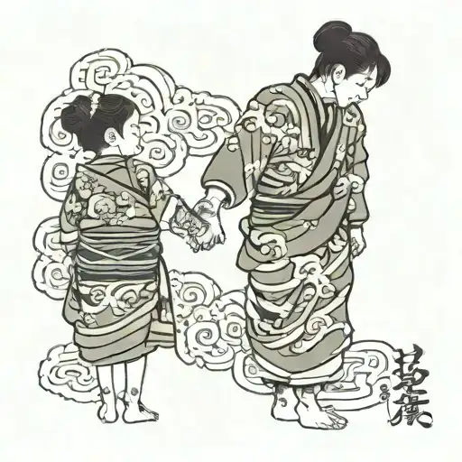 Mother And Son Holding Hands