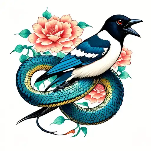 Magpie Wrap In Snake Coiled