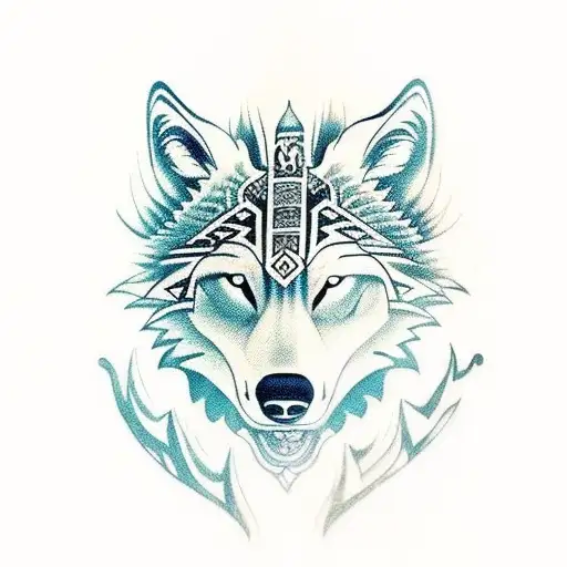 A Tribal-inspired Motorcycle With Wolf Motifs