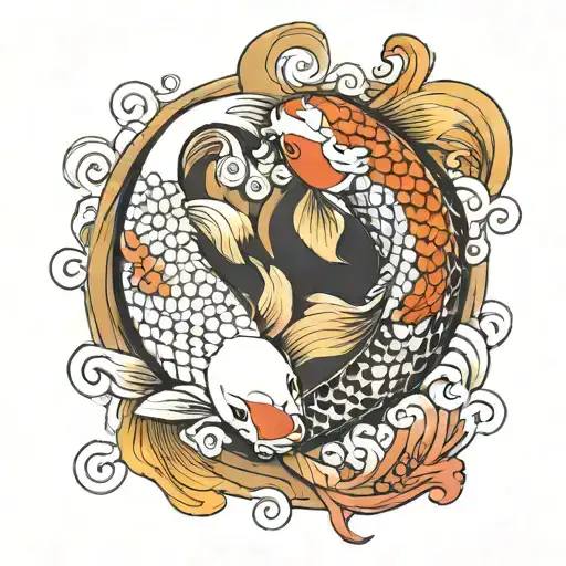 Yin And Yang Koi Fish