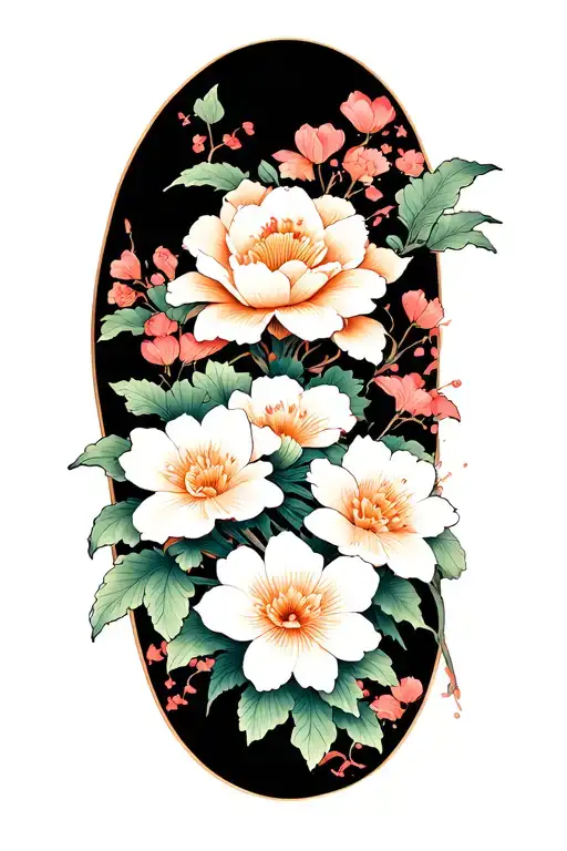 Japanese Flower Surrounded