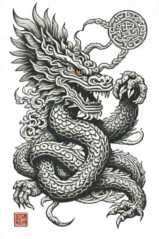 Quetzalcoatl Reaching To The Sky To Touch Hands With Tlatloc