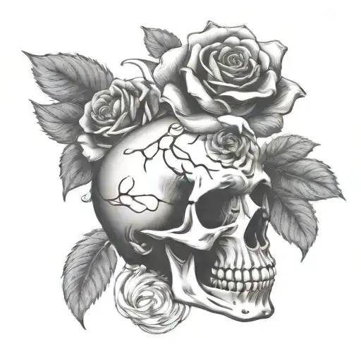 Skull And Roses Growing