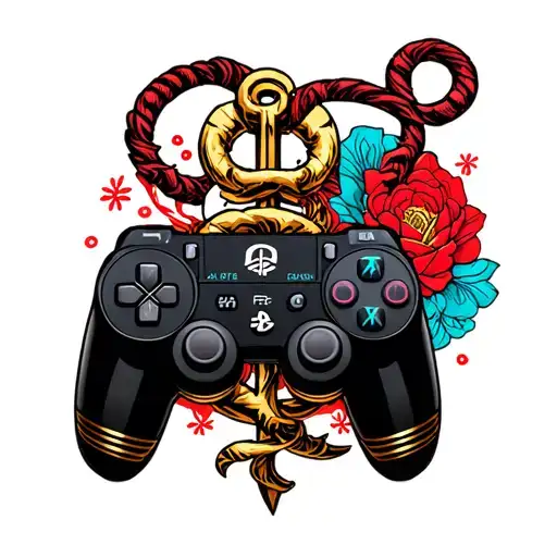 An Anchor With A Controller Playstation Controller