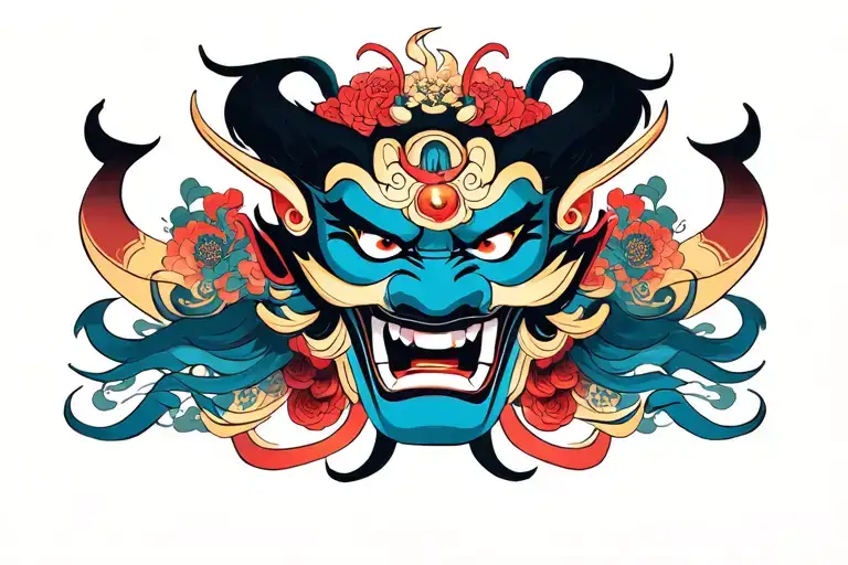 Oni Mask Surrounded