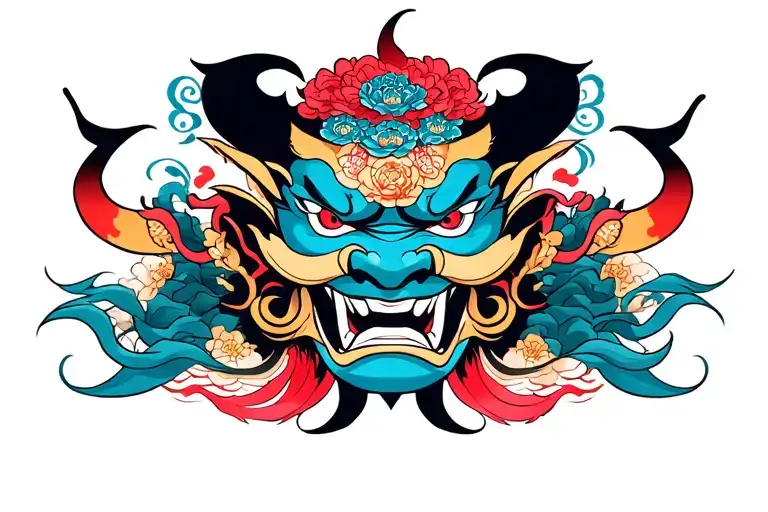 Oni Mask Surrounded