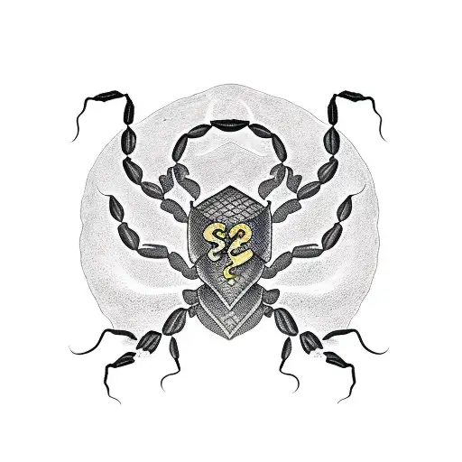 Scorpion With Letters H I N A