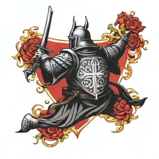 Crusader Knight Praying