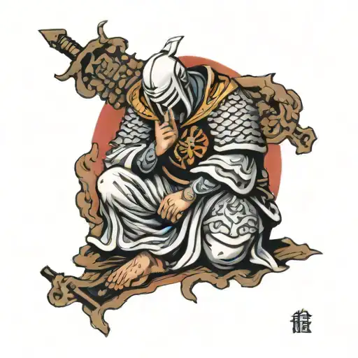 Crusader Praying