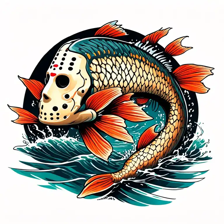 Jason Voorhees Coy Fish Swimming Upstream