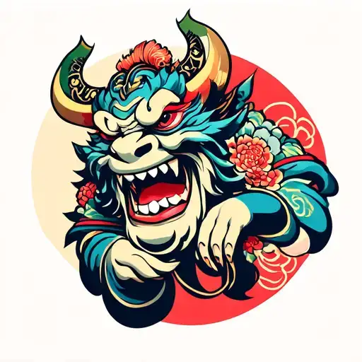 Japanese Oni Holding Kanabo