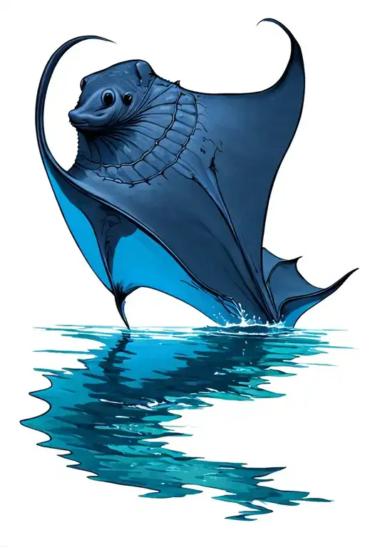 Manta Ray Swimming