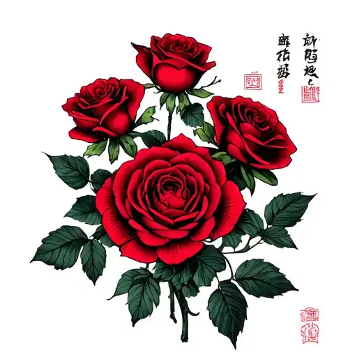 Red Roses With Names