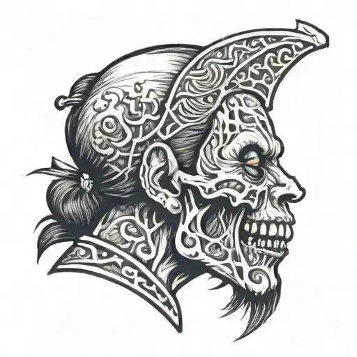 Matron Of Death Side View Zombie Head