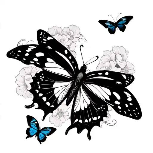Butterflies Flying