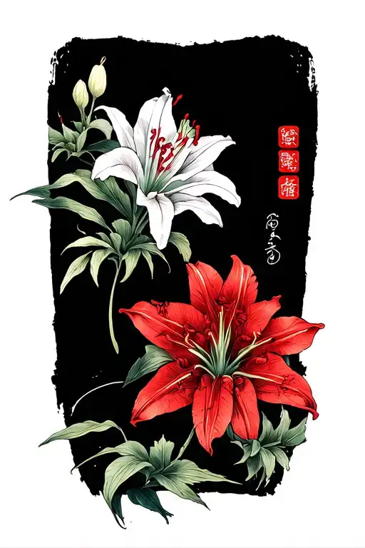 86 Eighty Six Langa Name With Red Spider Lilly