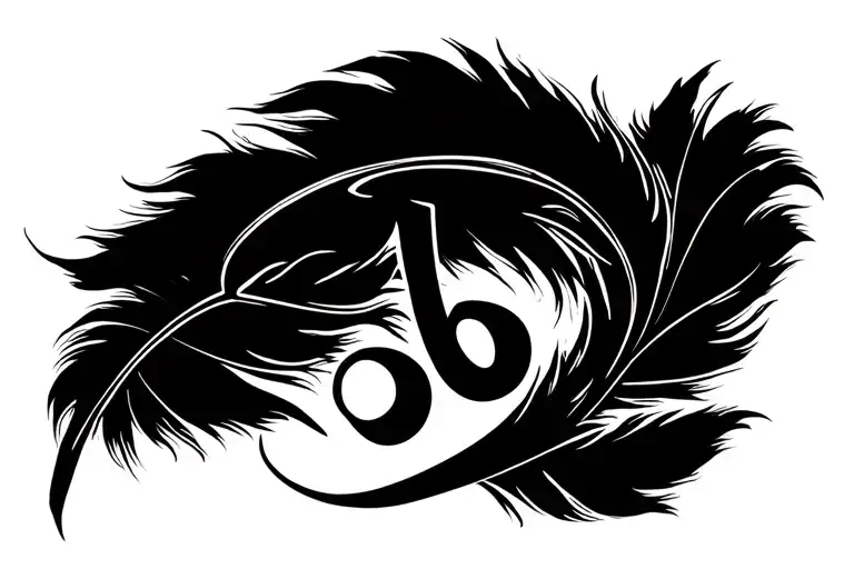 Symbol Made Of Feathers