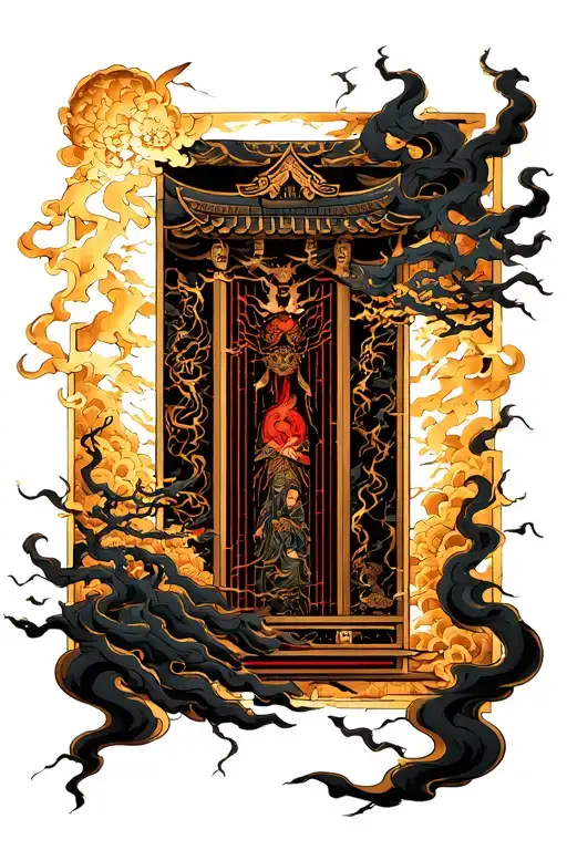 Heaven Gates With Lightening Storm