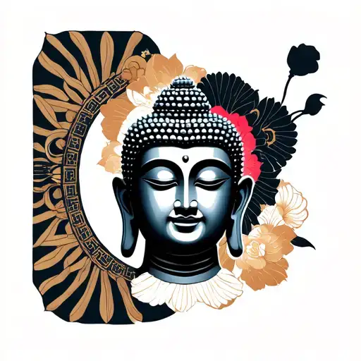 Buddha With Geometric Figures