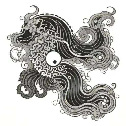 Ying Yang With Jellyfish
