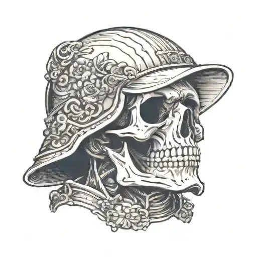 Skull Wearing A Roman Legionnaire Helmet