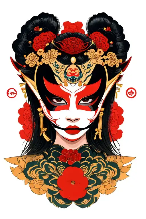 Woman Becoming Hannya Mask