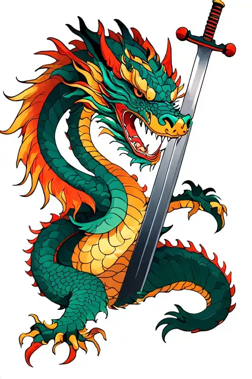 Dragon With Sword